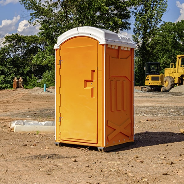 how often are the porta potties cleaned and serviced during a rental period in Weott CA